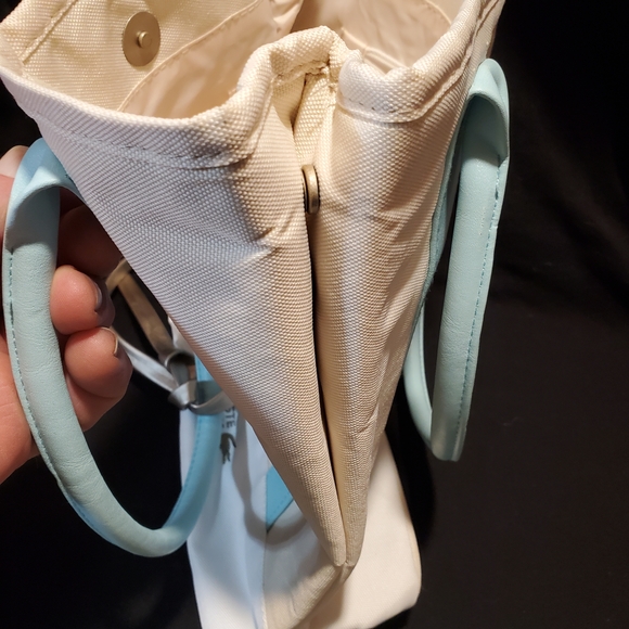 Lacoste Women's Cream and Light Blue Tote - Picture 4 of 11